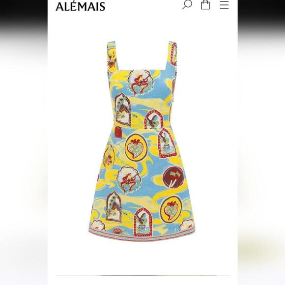 390$ ALEMAIS EMILIO MINI DRESS SIZE 6 - Picture 2 of 8